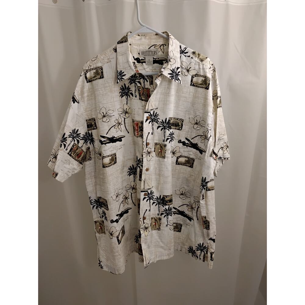 Authentic Outfitters by Roundtree and Yorke Men's Aloha Shirt, size XL